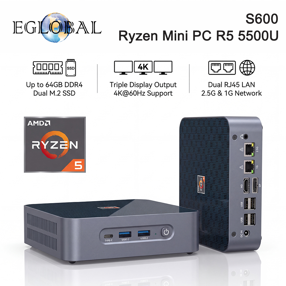 Pc Gaming Cpu - EGLOBAL Ryzen Mini PC R3 5500U