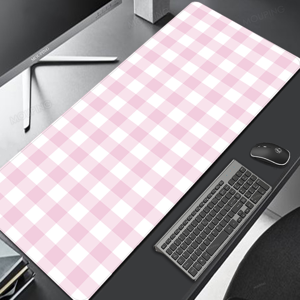 Pc Gaming Pink - Розовый решетчатый коврик для мыши Kawaii,