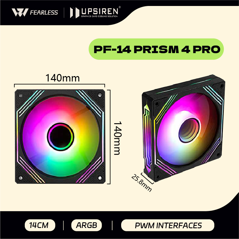 Argb Case Fan - UPSIREN PF-14 PRISM 4PRO Вентилятор для