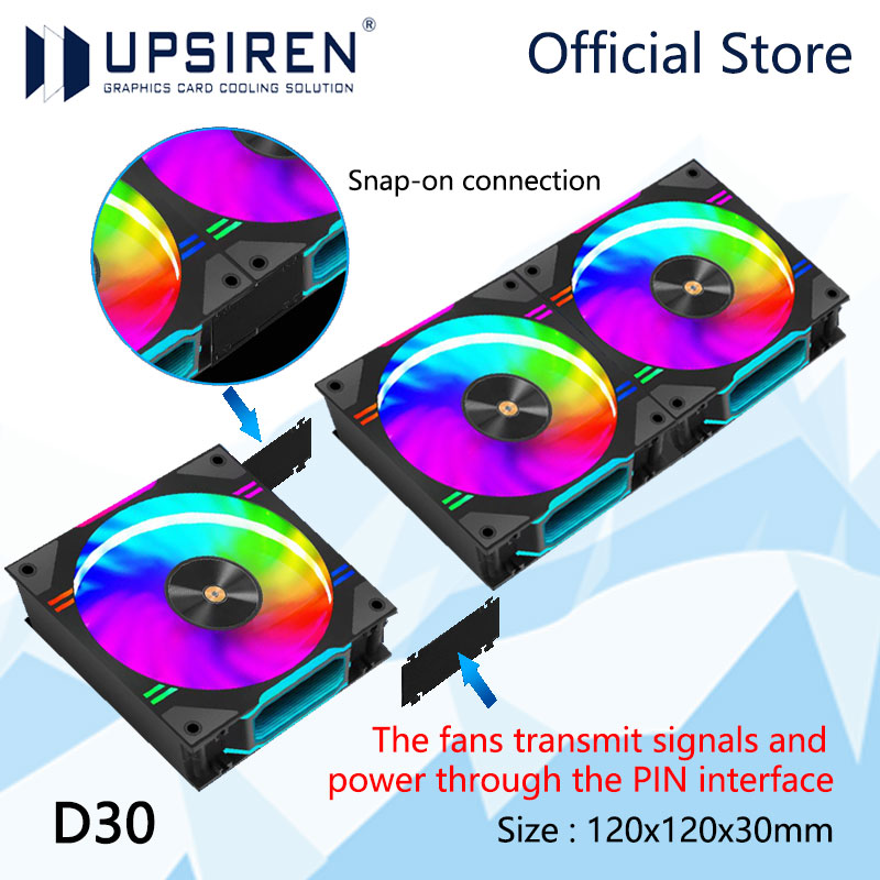 Argb Case Fan - UPSIREN D30 120X120X30 мм Вентилятор охлаждения