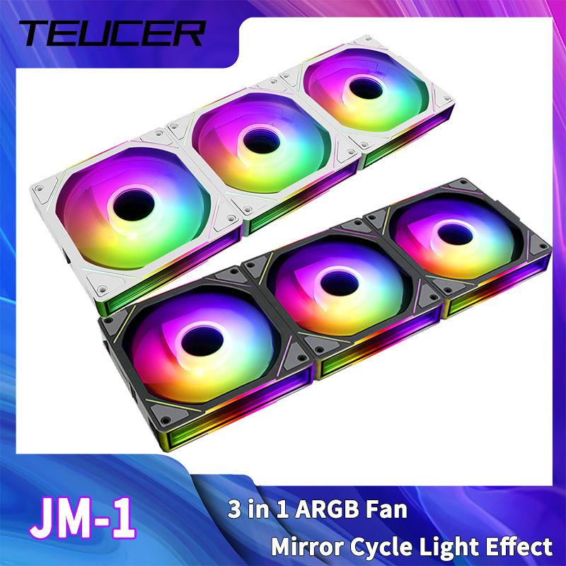 Argb Case Fan - Вентилятор корпуса компьютера TEUCER JM-1, зеркальный