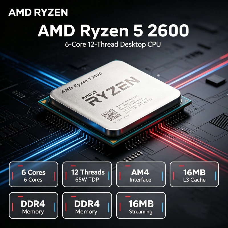 AMD Ryzen 5 2600 R5 2600 3.4 Г – обзор и цена Pc Gaming Cpu
