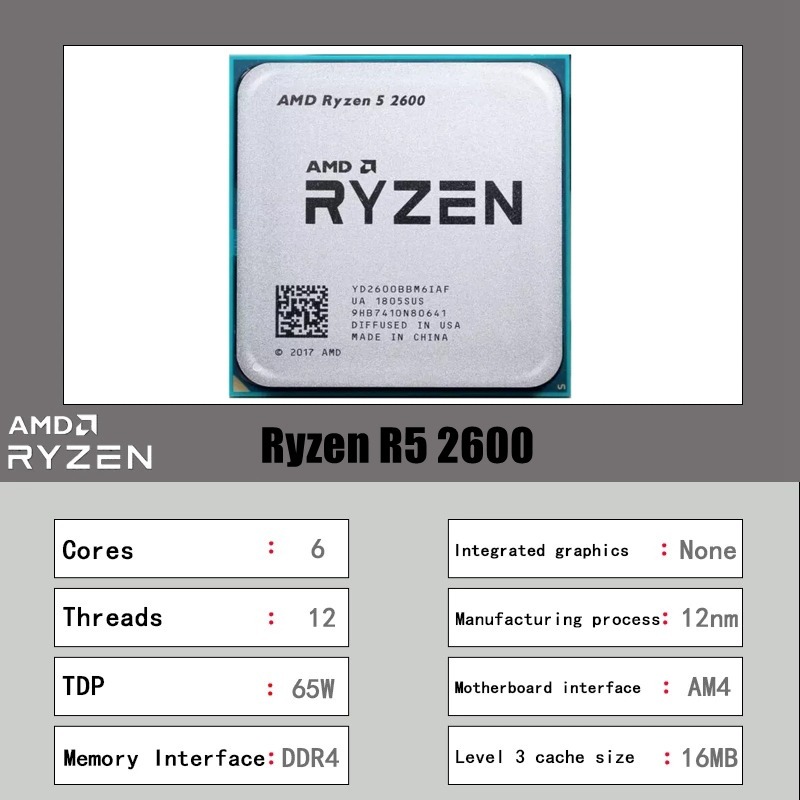 AMD Ryzen 5 2600 R5 2600 3.4 Г – обзор и цена Pc Gaming Cpu